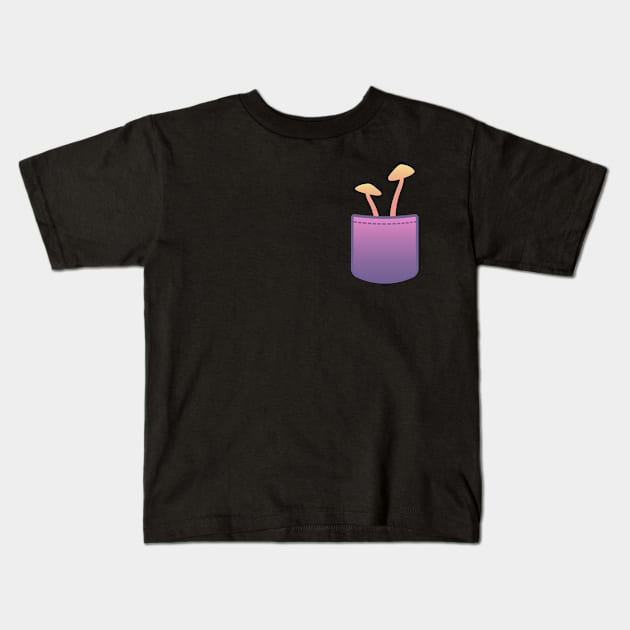 Pocket Shrooms Kids T-Shirt by sqwear